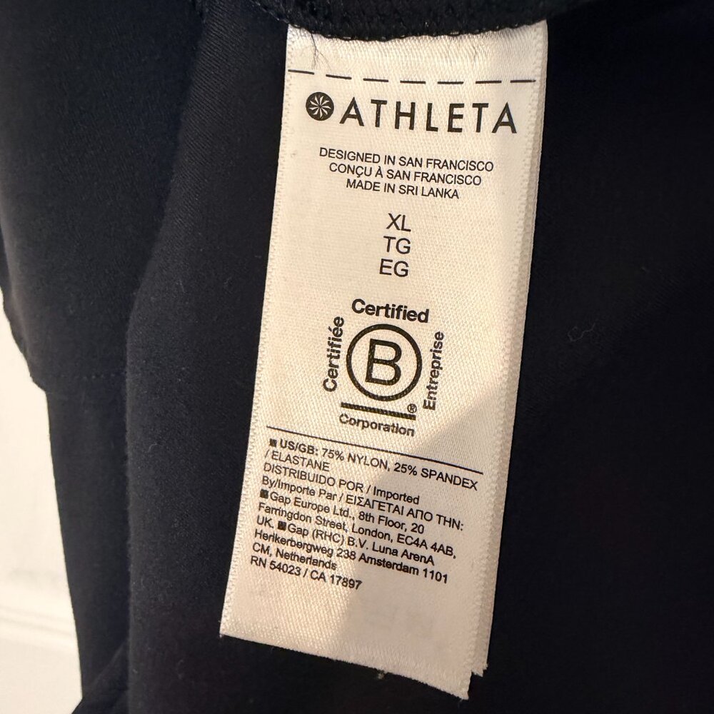 Athleta Concsious Mini Skater Athletic Dress in Black Size XL - Picture 7 of 7